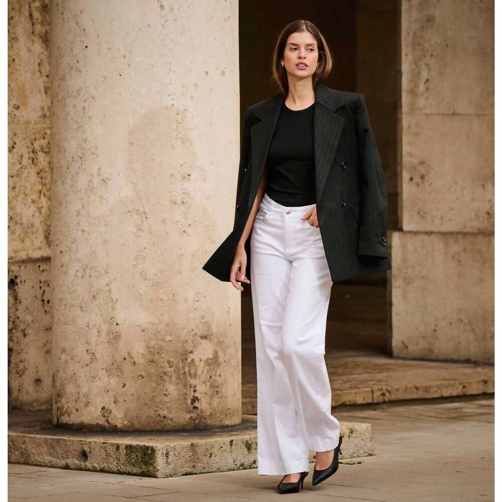 NEW MAC JEANS dream wide wonder light jeans in white